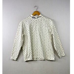 Northern Reflections Vintage Mock Neck Floral Print Long Sleeve Top Women's S/P